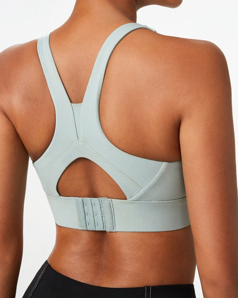 Solid Cut Out Sports Bra