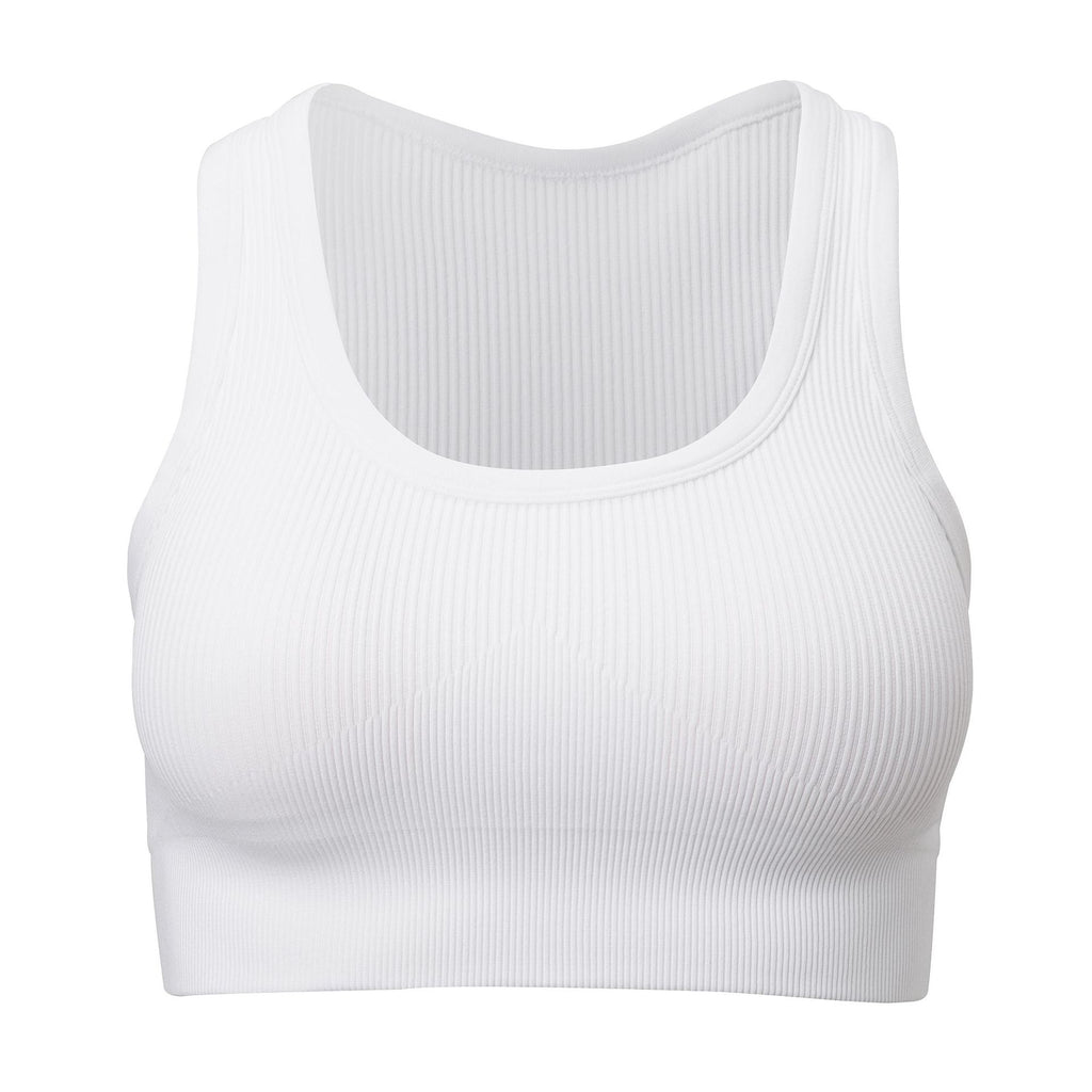 Solid Ribbed Sports Bra