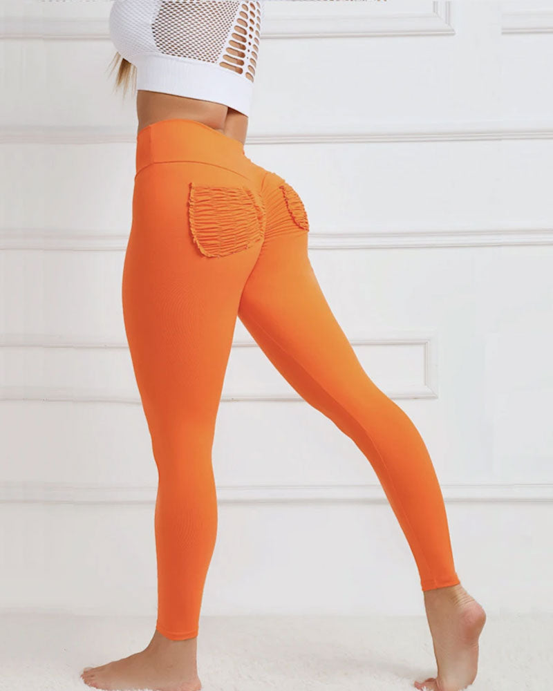 10 Colors Hip Lifting Hyper Flexible High-Rise Tummy Control Workout Leggings